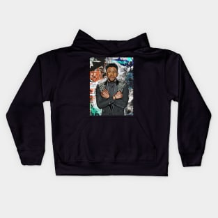 chadwick boseman pop art Kids Hoodie